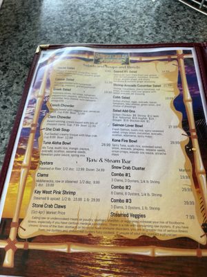 Menu photo 2 Sunset Grille & Raw Bar Marathon, FL