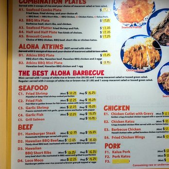 Aloha BBQ - menu - Hawaiian Near Me - San Francisco, California