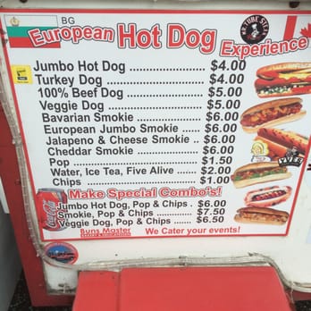 European Hot Dog Experience - Menu - Food Trucks Near Me European Hot Dog Experience - Menu - Food Trucks Near Me