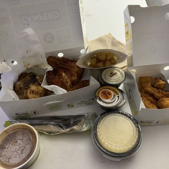 Pollo Campero - Four piece chicken (half grill/half fried)  Yuca fries Beans Nuggets Flan - Chicken Shop Near Me - Greensboro, North Carolina