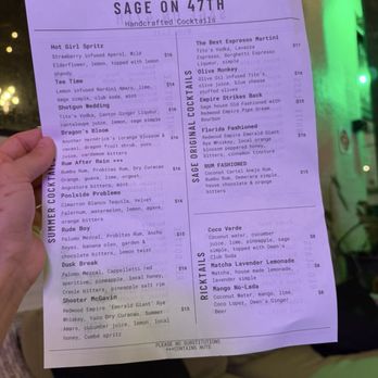 Sage on 47th - Cocktail menu - Breakfast & Brunch Near Me - Cape Coral, Florida Sage on 47th - Cocktail menu - Breakfast & Brunch Near Me - Cape Coral, Florida