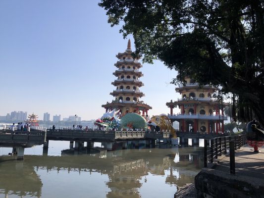 Dragon and Tiger Pagodas by null