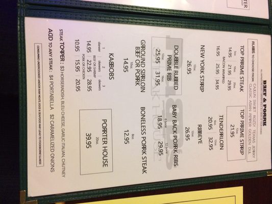 Menu photo 7 RuBBs Steakhouse Wisconsin Dells, WI