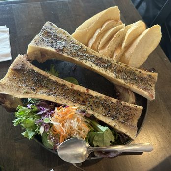 Amazing Basil - Whole beef bone marrow with toast - Asian Fusion Near Me - Fremont, California Amazing Basil - Whole beef bone marrow with toast - Asian Fusion Near Me - Fremont, California