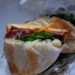 MozzLab - Calabrese with Mozzarella, Nduja, Capacolo, Arugula, balsamic glaze. Delicious. A bit spicy.