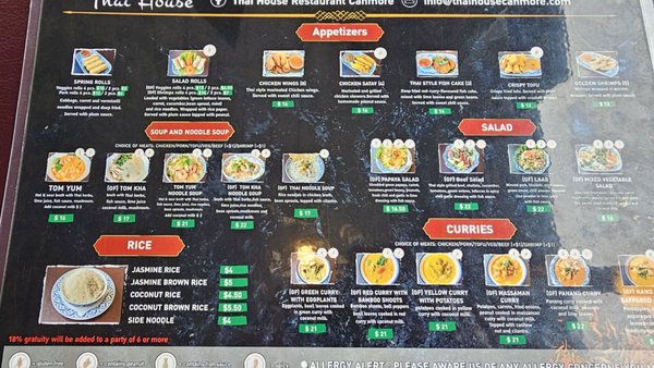 Menu photo 1 Thai House Restaurant Canmore, AB