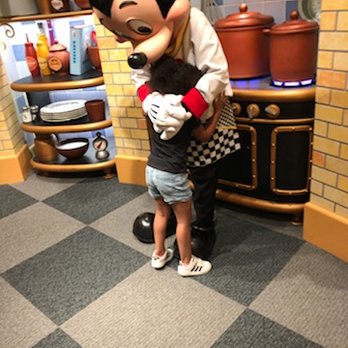Goofy's Kitchen - First time seeing Mickey in person - American Near Me - Anaheim, California