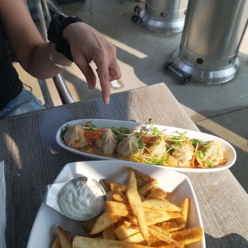 State & Main Kitchen And Bar - Soup dumplings and thick cut fries (both so good!) - Bars Near Me - Hamilton, Ontario