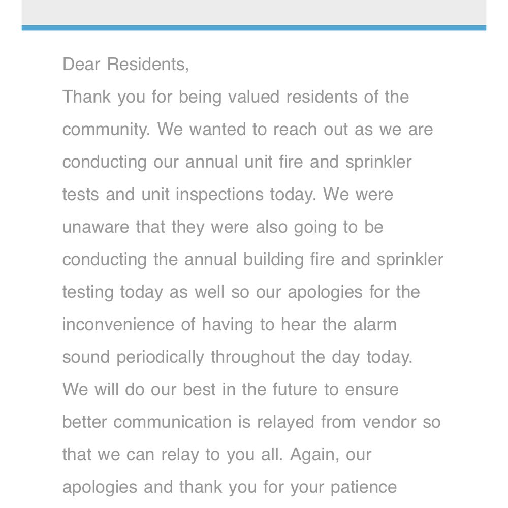 UNBELIEVABLE. RUNNING FIRE ALARMS FOR THE WHOLE DAY IS UNACCEPTABLE. UNBELIEVABLE. RUNNING FIRE ALARMS FOR THE WHOLE DAY IS UNACCEPTABLE.