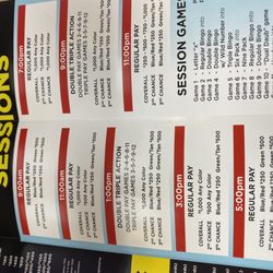 Bingo Room - Sam's Town - Program as of 1/20/20