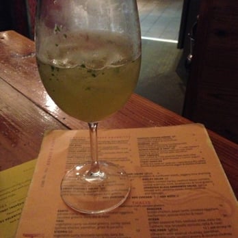 Pondicheri - Pinot Grigio with ginger and mint. Very refreshing and delicious! - Indian Near Me - Houston, Texas