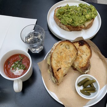 Mr West Cafe Bar Downtown - Avocado toast was loaded with a touch of curry. The spicy tomato soup was delicious. Grilled cheese was huge. - Bars Near Me - Seattle, Washington Mr West Cafe Bar Downtown - Avocado toast was loaded with a touch of curry. The spicy tomato soup was delicious. Grilled cheese was huge. - Bars Near Me - Seattle, Washington