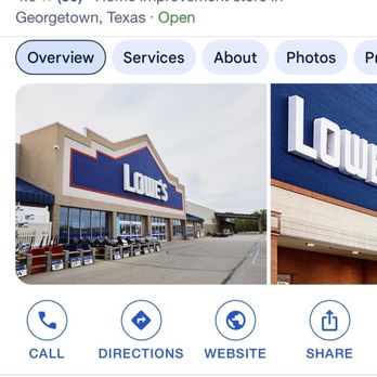 Lowe's Home Improvement - Here's their information off the Internet. - Nurseries & Gardening Near Me - Georgetown, Texas