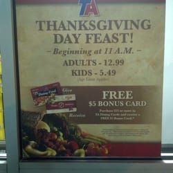 Travel Centers of America - Thanksgiving Day Feast - 2014