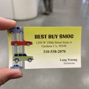 Best Buy Smog - Business card - Smog Check Stations Near Me - Gardena, California Best Buy Smog - Business card - Smog Check Stations Near Me - Gardena, California