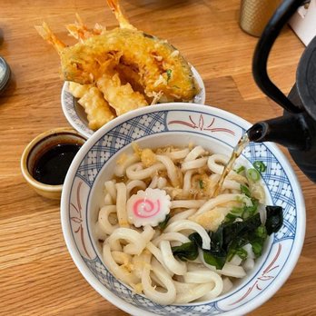 Tendon Kohaku - Ebi Udon ($18.95) - Japanese Near Me - Vancouver, British Columbia Tendon Kohaku - Ebi Udon ($18.95) - Japanese Near Me - Vancouver, British Columbia