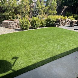 Backyard lawn area, Bella Turf!