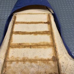 Pluff Mudd Cushions and Canvas - Inside present seat cover showing "pocket" for seat top