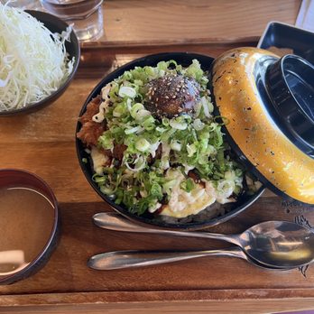 Kobuta And Ookami - Kurobuta Katsudon w/cabbages + miso soup - Japanese Near Me - Seattle, Washington