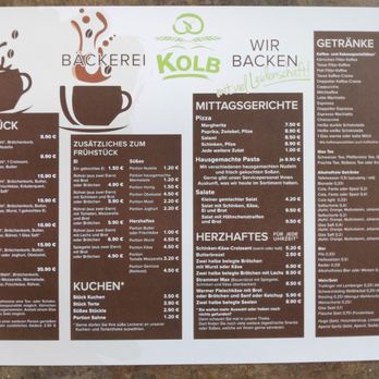Bäckerei Kolb - Karte 2023 - Cafes Near Me - Bretzfeld, BW Bäckerei Kolb - Karte 2023 - Cafes Near Me - Bretzfeld, BW
