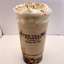 Ding Tea Sarasota - Vanilla Milk Tea with Cinnamon and Whip Crean