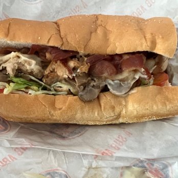 Jersey Mike's Subs - #26 Chicken Bacon Ranch and added Portabella mushroom - Fast Food Near Me - Pearl City, Hawaii Jersey Mike's Subs - #26 Chicken Bacon Ranch and added Portabella mushroom - Fast Food Near Me - Pearl City, Hawaii