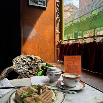 Caffe Reggio - Vanilla Cappuccino and panini - Italian Near Me - New York, New York Caffe Reggio - Vanilla Cappuccino and panini - Italian Near Me - New York, New York