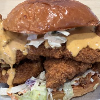 Waffle Love - Waffle, chicken, coleslaw, pickles and Nashville sauce - Waffles Near Me - Santa Clarita, California Waffle Love - Waffle, chicken, coleslaw, pickles and Nashville sauce - Waffles Near Me - Santa Clarita, California