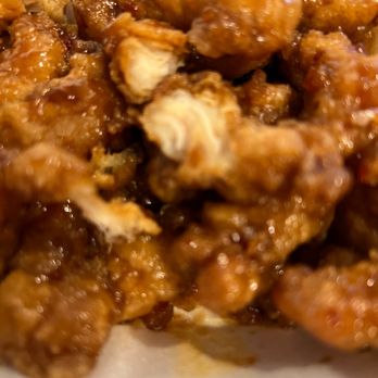 Dan's Kitchen Chinese Cuisine - Described as lightly breaded checked breast is a soggy batter chicken that could be used for jerky it is so tough.   Orange Zest Chicken - Chinese Near Me - Van Nuys, California
