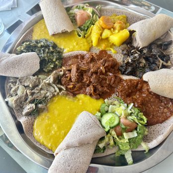 Addis Ethiopian - Veggie Combo and Meat combination - Ethiopian Near Me - San Diego, California Addis Ethiopian - Veggie Combo and Meat combination - Ethiopian Near Me - San Diego, California