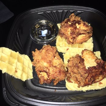 E11EVEN - Chicken and the most generic waffles I ever had as "chicken and waffles" - Dance Clubs Near Me - Miami, Florida