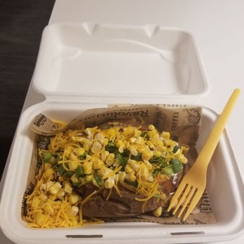 Hot Licks - Sweet potato with butter, sour cream, scallions, cheese and corn - Southern Near Me - Chicago, Illinois Hot Licks - Sweet potato with butter, sour cream, scallions, cheese and corn - Southern Near Me - Chicago, Illinois