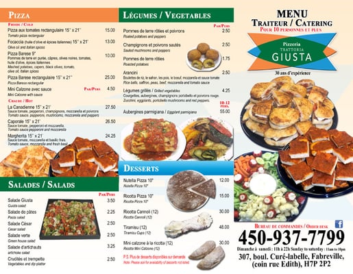 Menu photo 8 Pizzeria Trattoria Giusta Laval, QC Menu photo 8 Pizzeria Trattoria Giusta Laval, QC