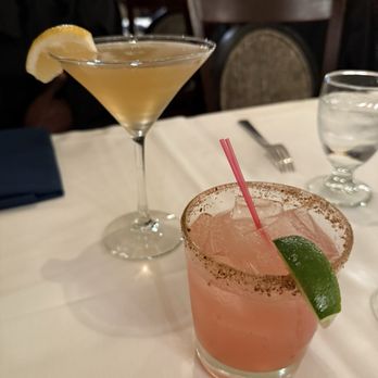 Boulevard Five 72 - Jersey Peach (in martini glass) and Spicy Prickly-rita - New American Near Me - Kenilworth, New Jersey