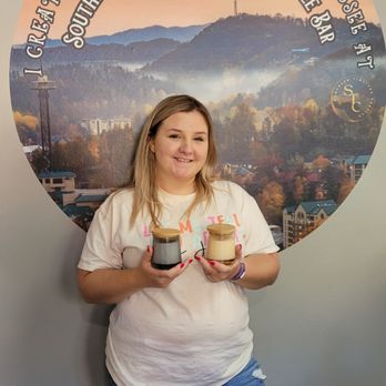 Southern Timeless Candles - Happy customer, she was a record holder for 7 scents in one candle! It smelled amazing! Check our Facebook page to see what scents she used. - Candle Stores Near Me - Gatlinburg, Tennessee Southern Timeless Candles - Happy customer, she was a record holder for 7 scents in one candle! It smelled amazing! Check our Facebook page to see what scents she used. - Candle Stores Near Me - Gatlinburg, Tennessee