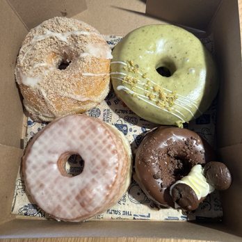 The Salty Donut - Glazed, pistachio, whoopie pie and cinnamon sugar. - Donuts Near Me - Austin, Texas