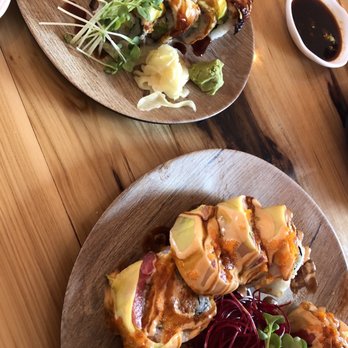 Ara Sushi & Grill - Dragon on the left and Ara roll on the right - Sushi Bars Near Me - Richland, Washington