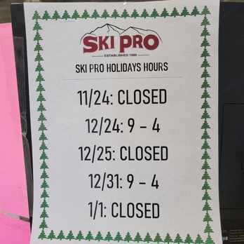 Ski Pro Reno - Holiday schedule - Sports Wear Near Me - Reno, Nevada Ski Pro Reno - Holiday schedule - Sports Wear Near Me - Reno, Nevada