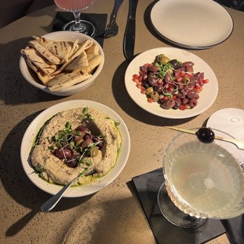 Anyday - baba ganoush, Olives, Cosmo and Apple martini - Tapas/Small Plates Near Me - Boca Raton, Florida Anyday - baba ganoush, Olives, Cosmo and Apple martini - Tapas/Small Plates Near Me - Boca Raton, Florida