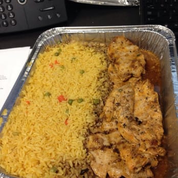 Fire Pit BBQ - Garlic chicken with yellow rice - Barbeque Near Me - Hackensack, New Jersey
