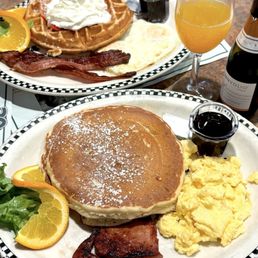 Mimosa and pancakes