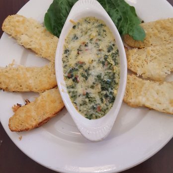 Strings Italian Cafe - Artichoke and Spinach Dip with Parmesan Toast - Italian Near Me - Yreka, California Strings Italian Cafe - Artichoke and Spinach Dip with Parmesan Toast - Italian Near Me - Yreka, California