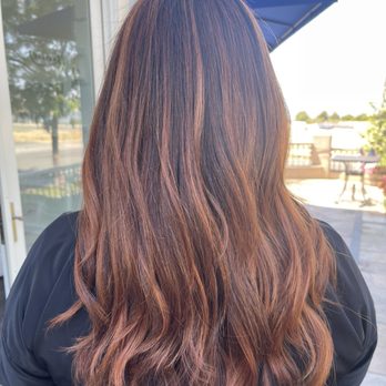 Design by Jen - Copper balayage - Hair Stylists Near Me - Hercules, California