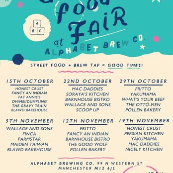 GRUB Food Fair - Food trader line up for the next six weeks - Bars Near Me - Manchester, XGM