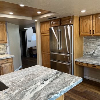 Granite Dude - More counters with "waterfall" on the right. Great idea, Scott!! - Countertop Installation Near Me - Phoenix, Arizona