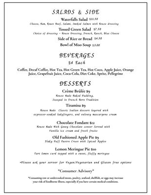 Menu photo 4 Waterfalls Hillsboro, OR Menu photo 4 Waterfalls Hillsboro, OR