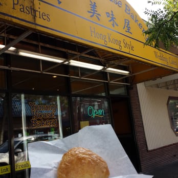 Yummy House Bakery - red bean bun with pineapple topping - Bakeries Near Me - Seattle, Washington