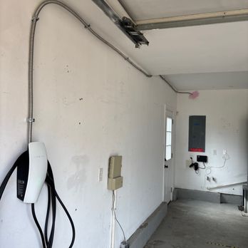 Gault Electric - Wall charger install location and conduit. They also made sure wall was patched. - Electricians Near Me - Newport News, Virginia Gault Electric - Wall charger install location and conduit. They also made sure wall was patched. - Electricians Near Me - Newport News, Virginia