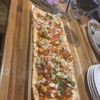 Railcar Modern American Kitchen - Thai Chicken pizza! - New American Near Me - Omaha, Nebraska
