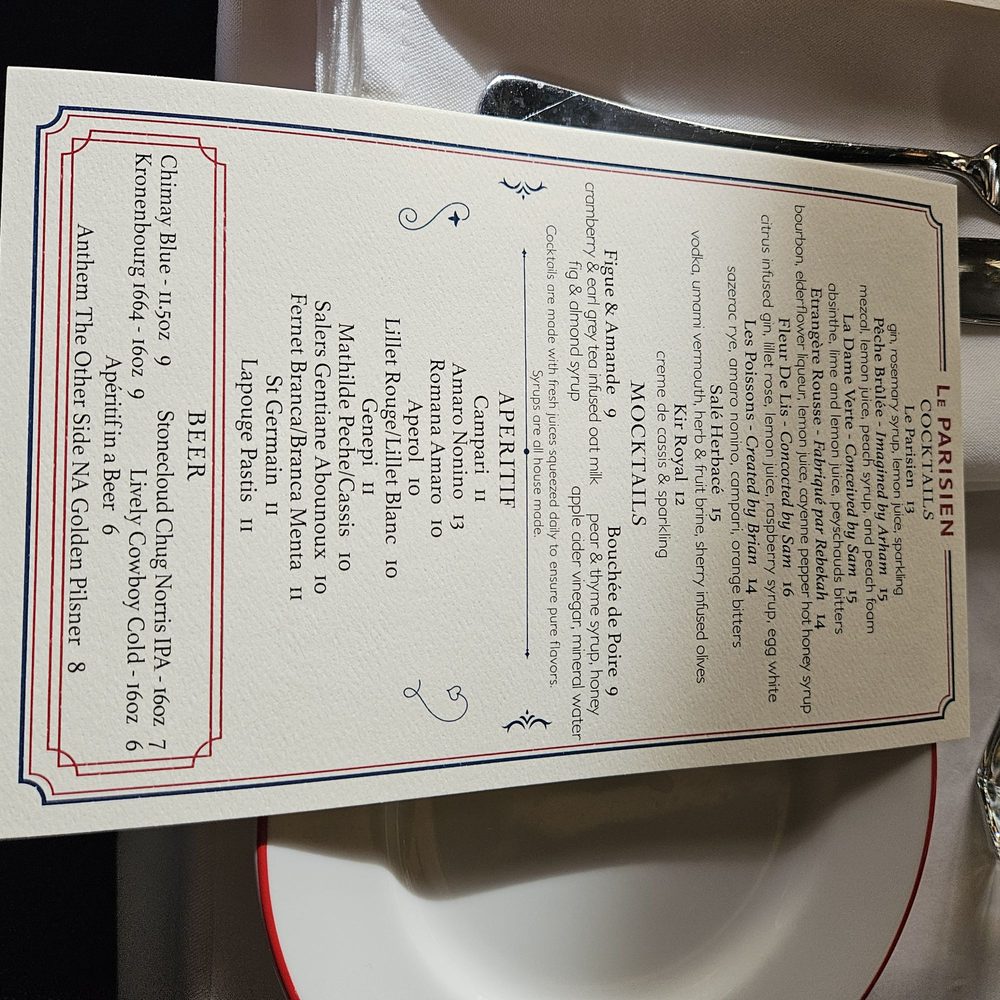 Le Parisien - Drink menu - French Near Me - Oklahoma City, Oklahoma Le Parisien - Drink menu - French Near Me - Oklahoma City, Oklahoma